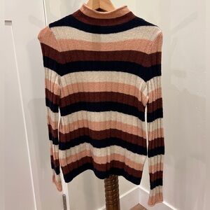 Madewell Cowl Neck Stripped Sweater